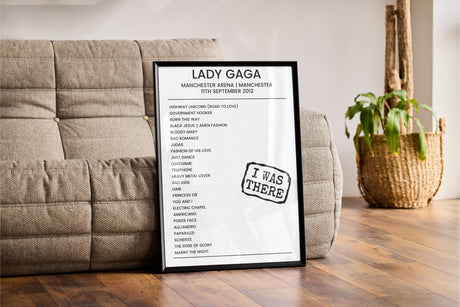 Lady Gaga 11th September 2012 Manchester Arena Manchester - I Was There - Setlist