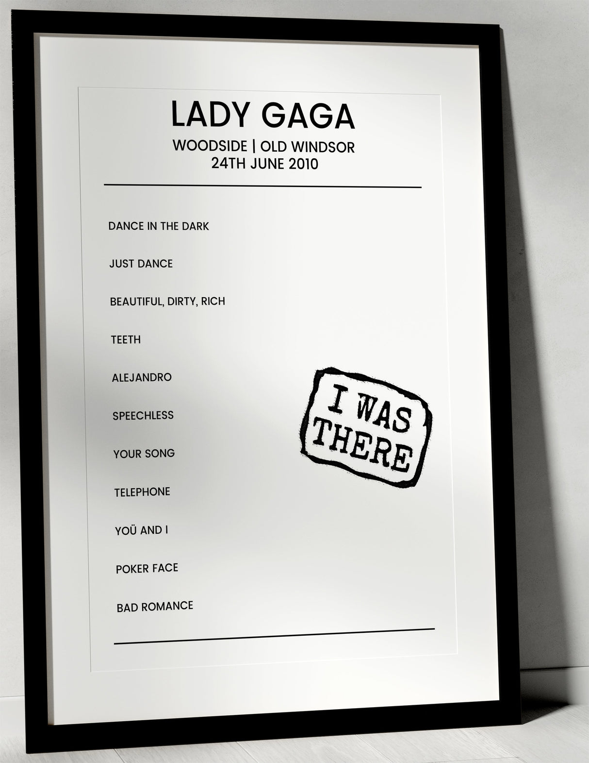 Lady Gaga 24th June 2010 Woodside Old Windsor - I Was There - Setlist