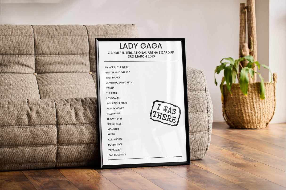 Lady Gaga 3rd March 2010 Cardiff International Arena Cardiff - I Was There - Setlist