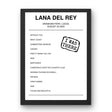 Lana Del Rey August 25, 2024 Bramham Park Leeds Setlist Poster - Setlist