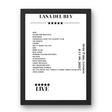 Lana Del Rey July 09, 2023 Hyde Park London Setlist Poster - Setlist