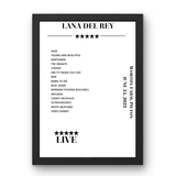 Lana Del Rey June 24, 2023 Worthy Farm Pilton Setlist Poster - Setlist