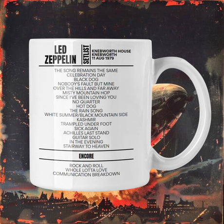 Led Zeppelin Knebworth August 11, 1979 Setlist Mug - Setlist