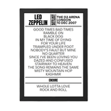 Led Zeppelin London December 10, 2007 Replica Setlist - Setlist