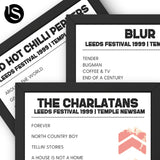 Leeds Festival 1999 Setlist Poster Bundle - Setlist