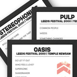 Leeds Festival 2000 Headliners Bundle - Setlist