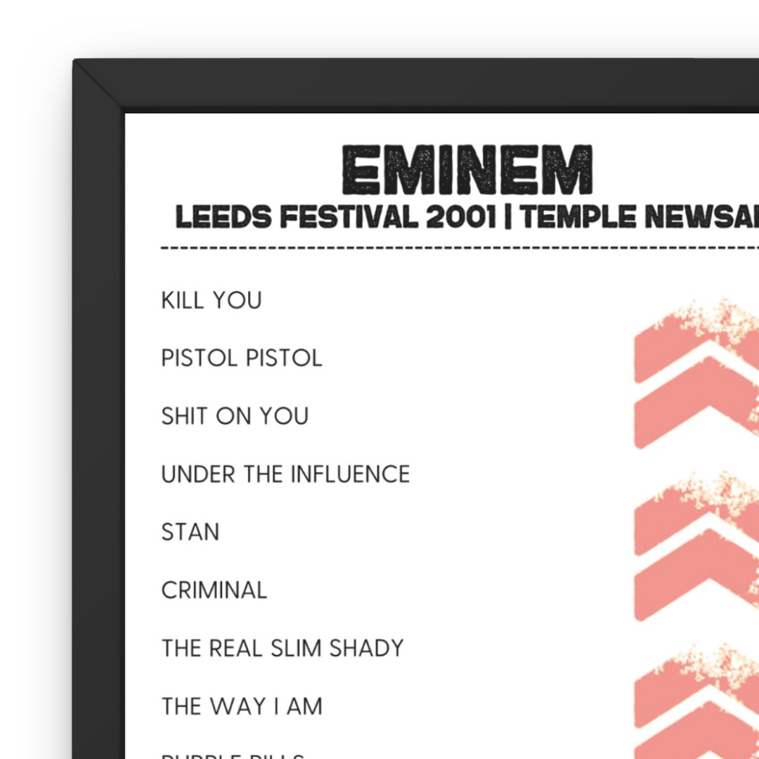 Leeds Festival 2001 Setlist Poster Bundle - Setlist