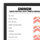 Leeds Festival 2001 Setlist Poster Bundle - Setlist