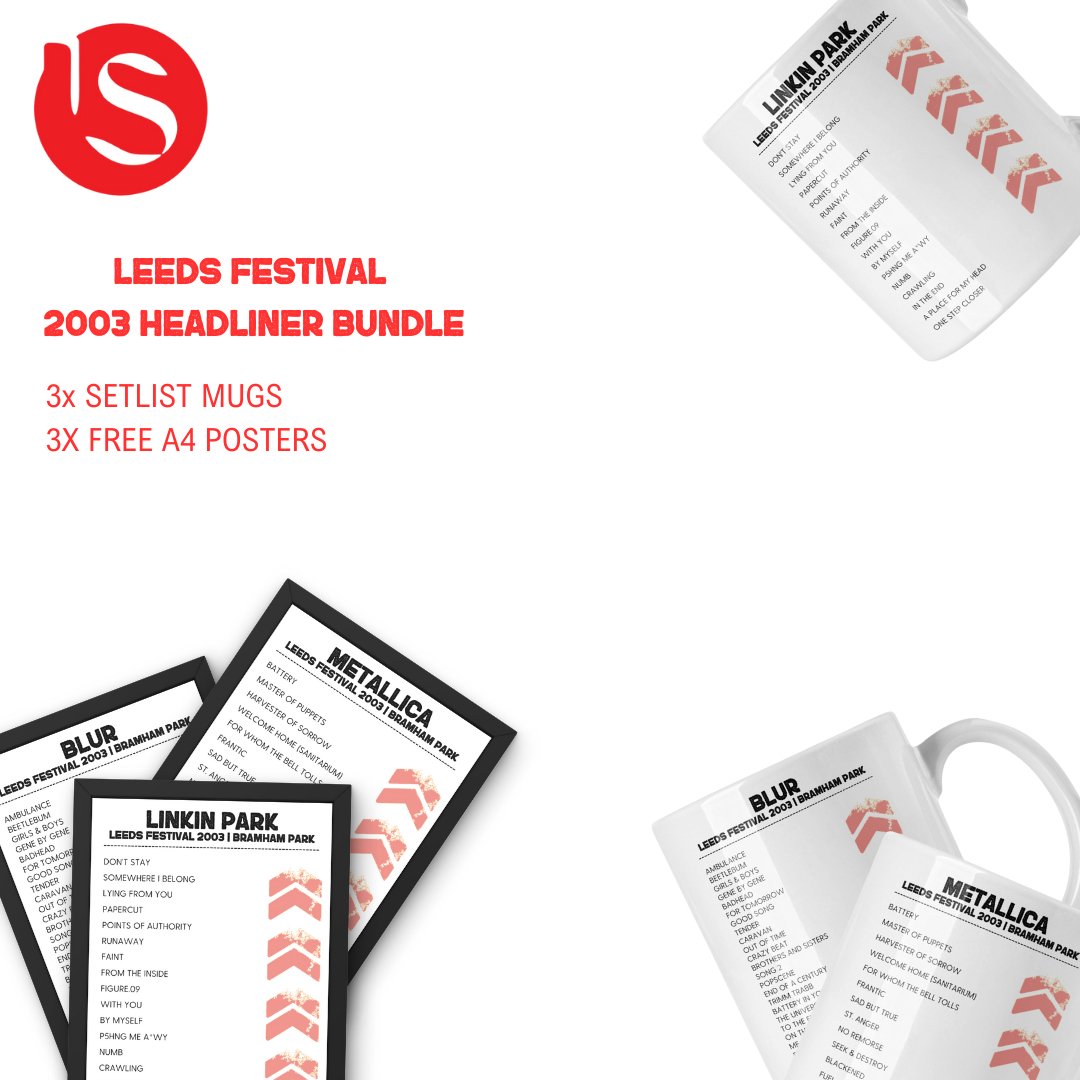 Leeds Festival 2003 Headliners Bundle - Setlist