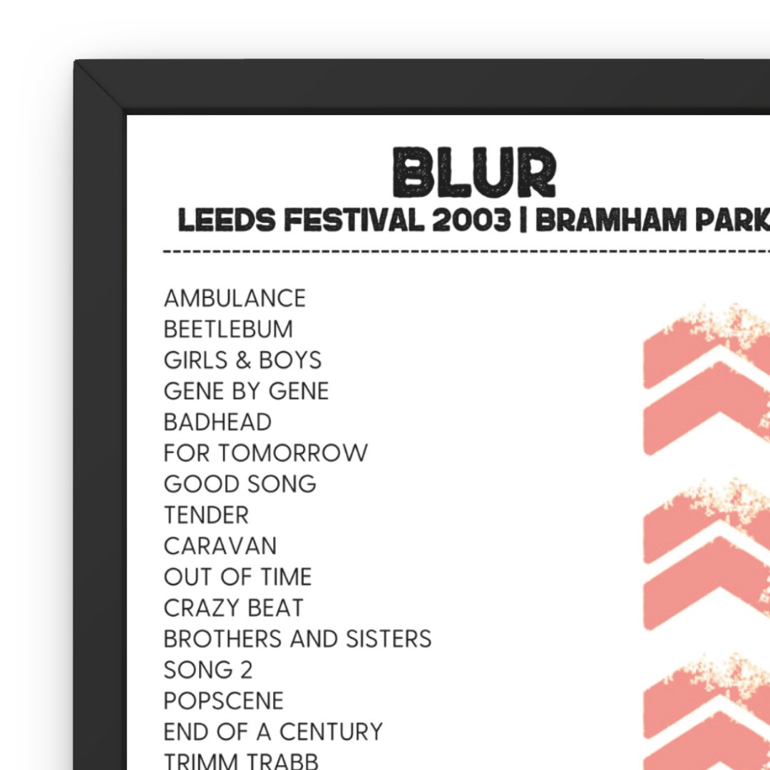 Leeds Festival 2003 Headliners Bundle - Setlist