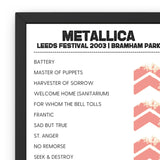 Leeds Festival 2003 Setlist Poster Bundle - Setlist