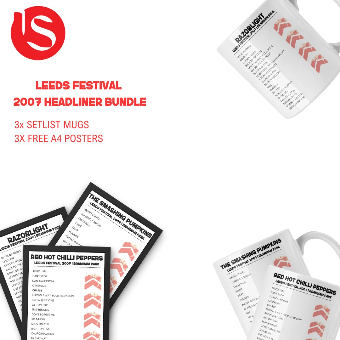 Leeds Festival 2007 Headliners Bundle - Setlist