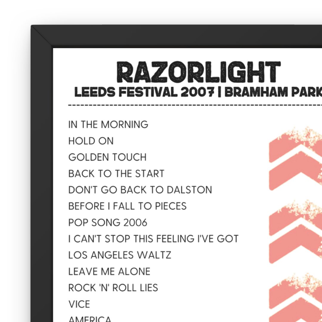 Leeds Festival 2007 Headliners Bundle - Setlist