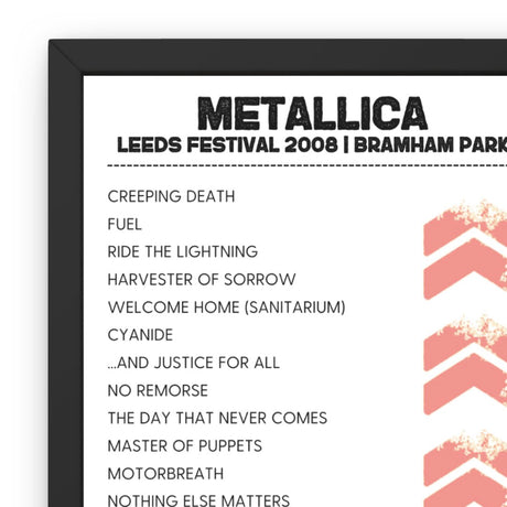 Leeds Festival 2008 Setlist Poster Bundle - Setlist