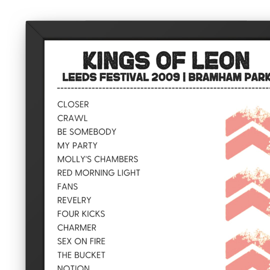 Leeds Festival 2009 Setlist Poster Bundle