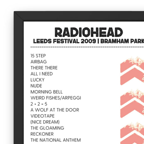 Leeds Festival 2009 Setlist Poster Bundle - Setlist