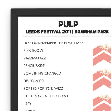 Leeds Festival 2011 Setlist Poster Bundle - Setlist