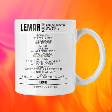 Lemar London April 2024 Setlist Mug - Setlist