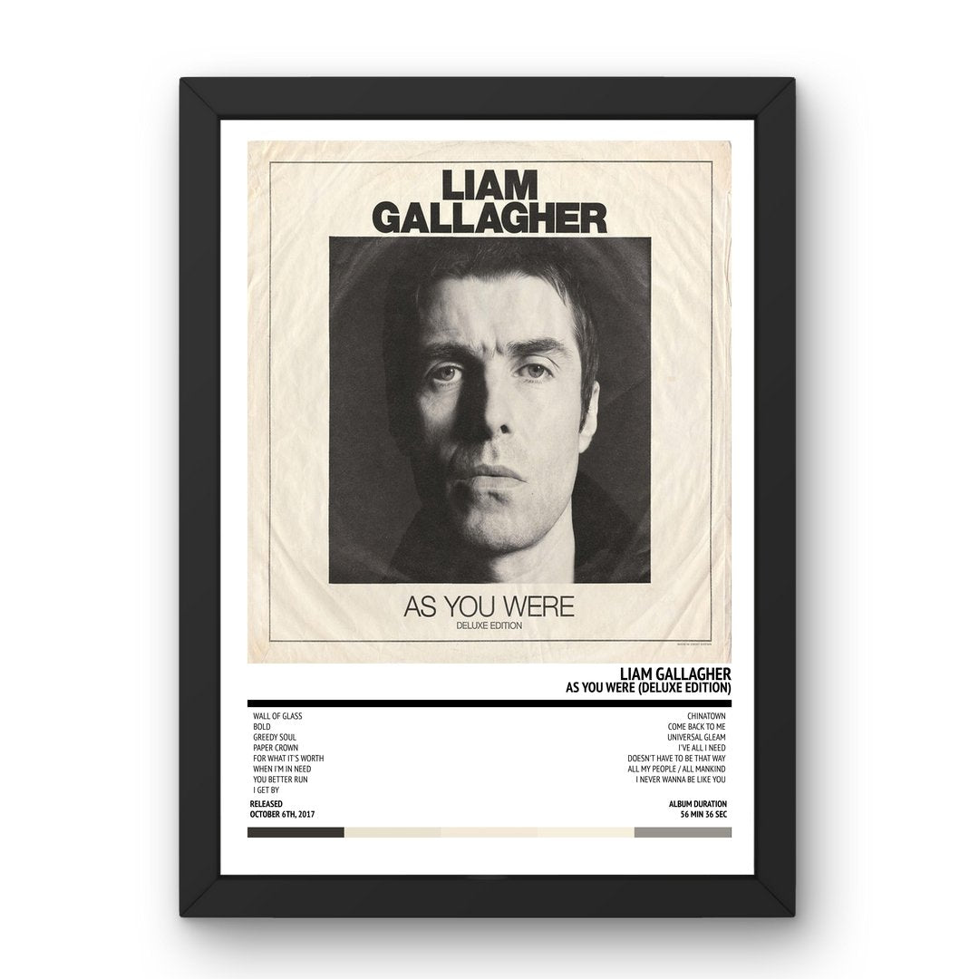 Liam Gallagher - As You Were (Deluxe Edition) (2017) Poster - Setlist