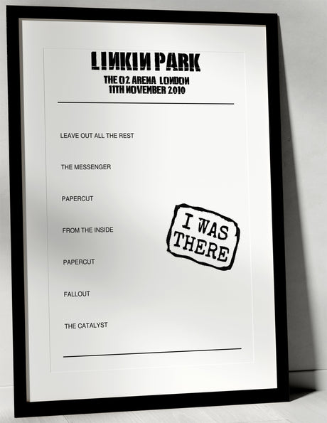 Linkin Park 11th November 2010 The O2 Arena London - I Was There - Setlist