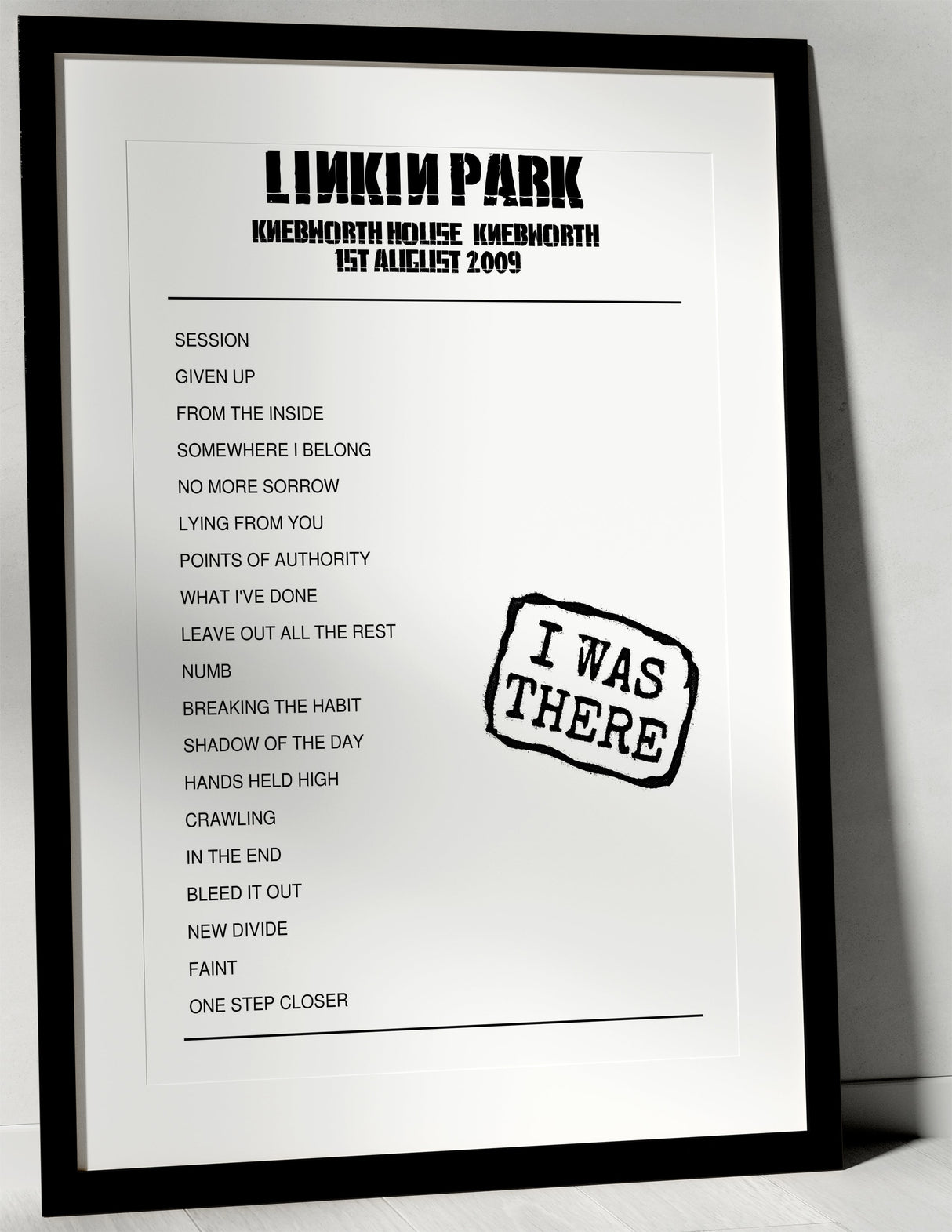 Linkin Park 1st August 2009 Knebworth House Knebworth - I Was There - Setlist