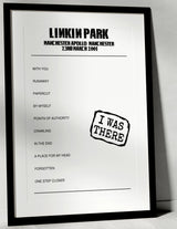 Linkin Park 23rd March 2001 Manchester Apollo Manchester - I Was There - Setlist