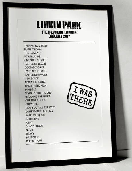 Linkin Park 3rd July 2017 The O2 Arena London - I Was There - Setlist