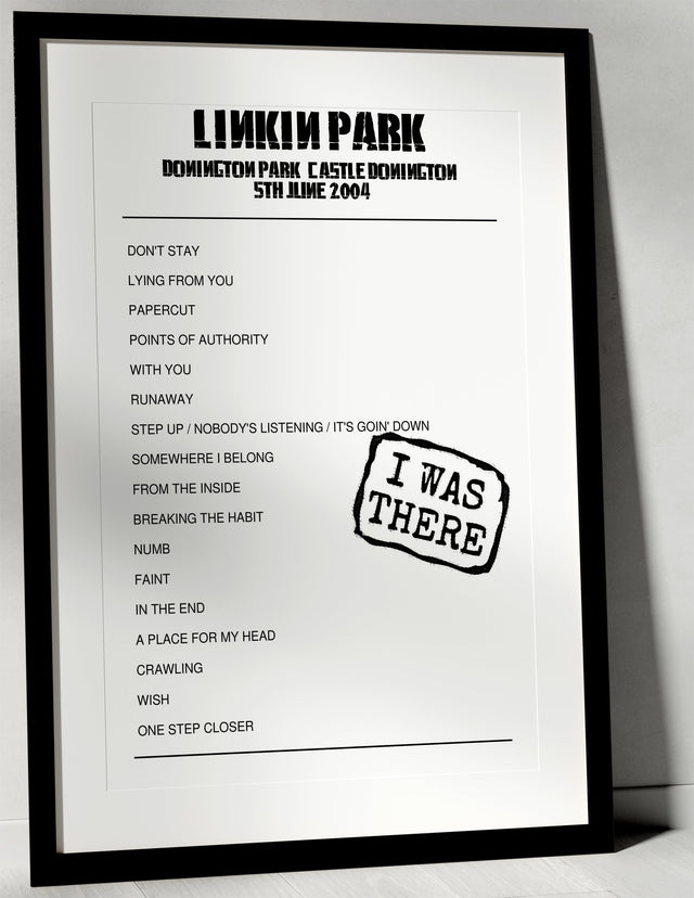 Linkin Park 5th June 2004 Donington Park Castle Donington - I Was There - Setlist