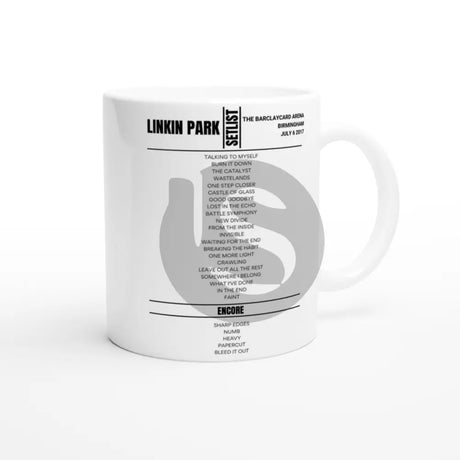 Linkin Park Birmingham July 2017 Setlist Mug - Setlist