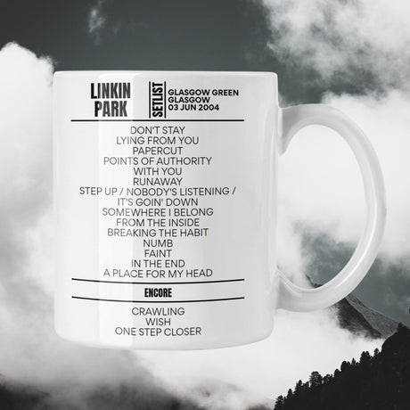 Linkin Park Glasgow June 03, 2004 Replica Setlist Mug - Setlist