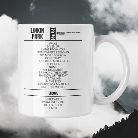 Linkin Park Manchester January 27, 2008 Replica Setlist Mug - Setlist