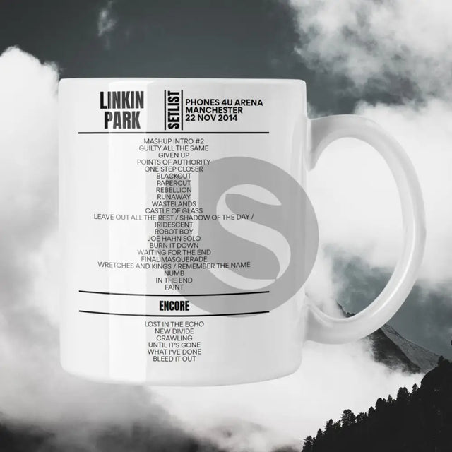 Linkin Park Manchester November 22, 2014 Replica Setlist Mug - Setlist