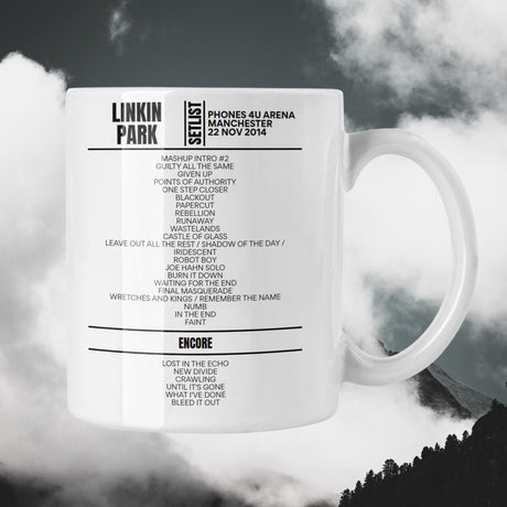 Linkin Park Manchester November 22, 2014 Replica Setlist Mug - Setlist