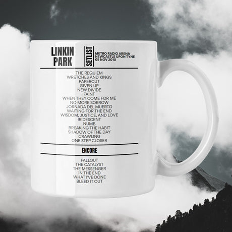 Linkin Park Newcastle upon Tyne November 05, 2010 Replica Setlist Mug - Setlist