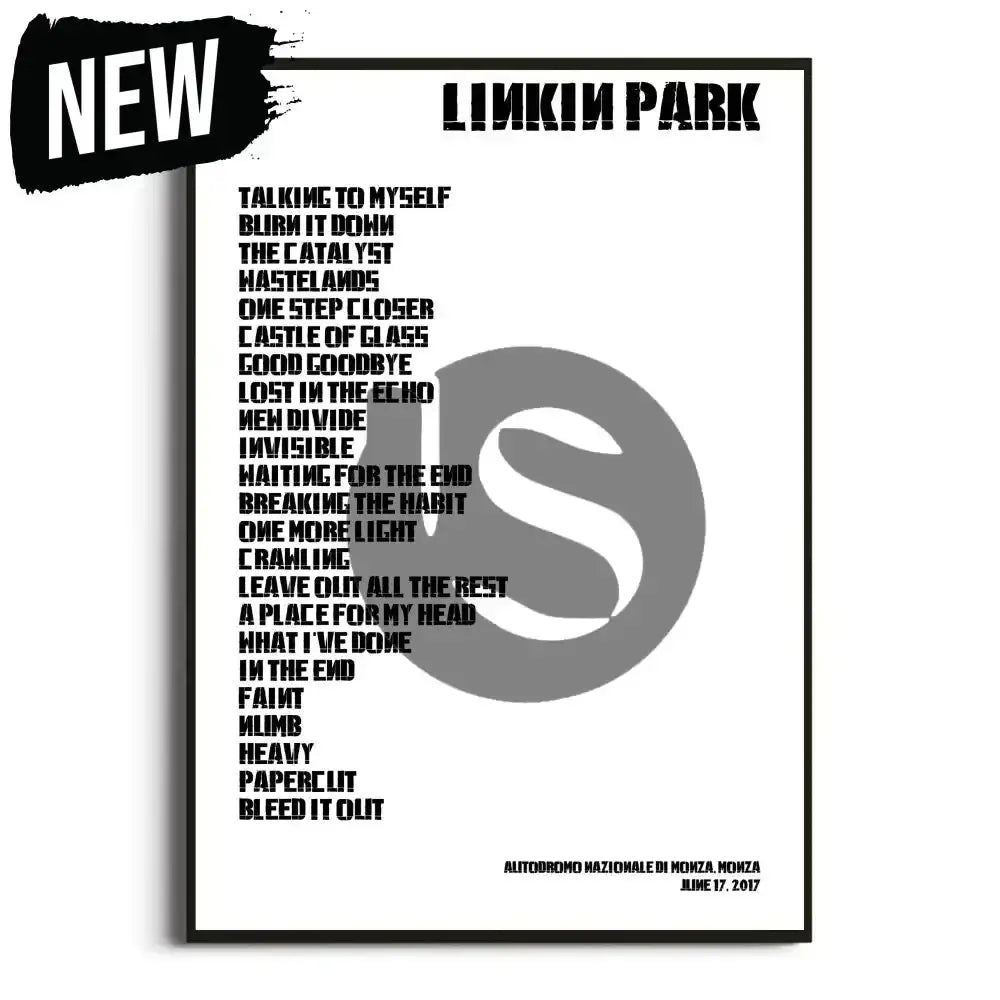 Linkin Park One More Light Tour Setlist Posters - Setlist