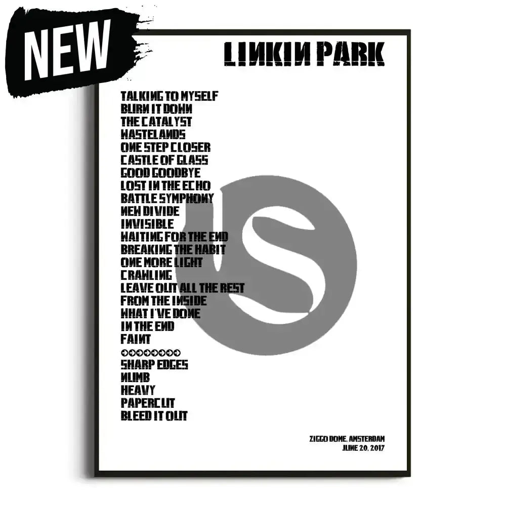 Linkin Park One More Light Tour Setlist Posters - Setlist