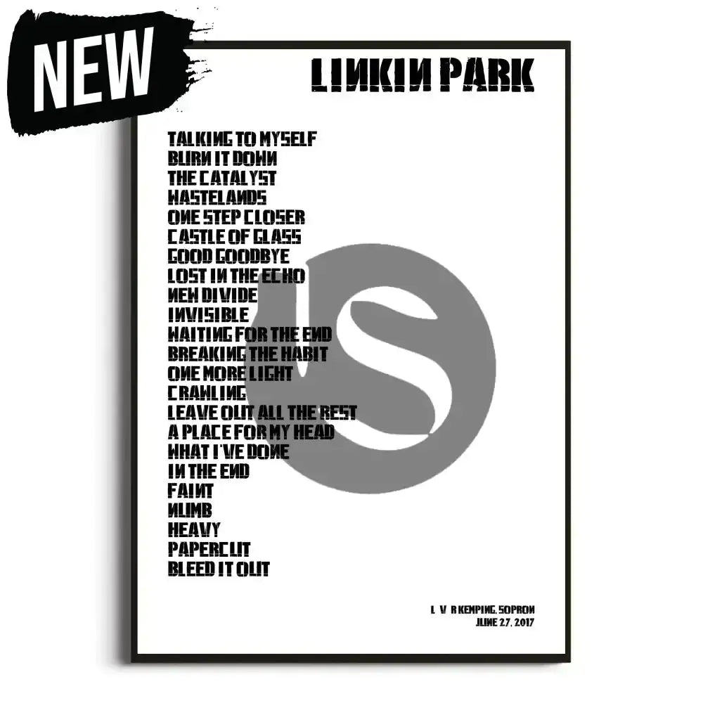 Linkin Park One More Light Tour Setlist Posters - Setlist