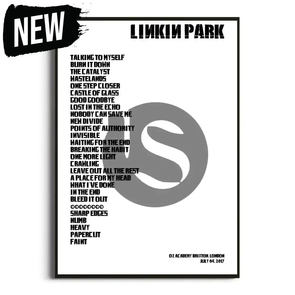 Linkin Park One More Light Tour Setlist Posters - Setlist