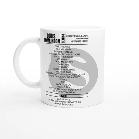 Louis Tomlinson Birmingham November 2023 Setlist Mug - Setlist