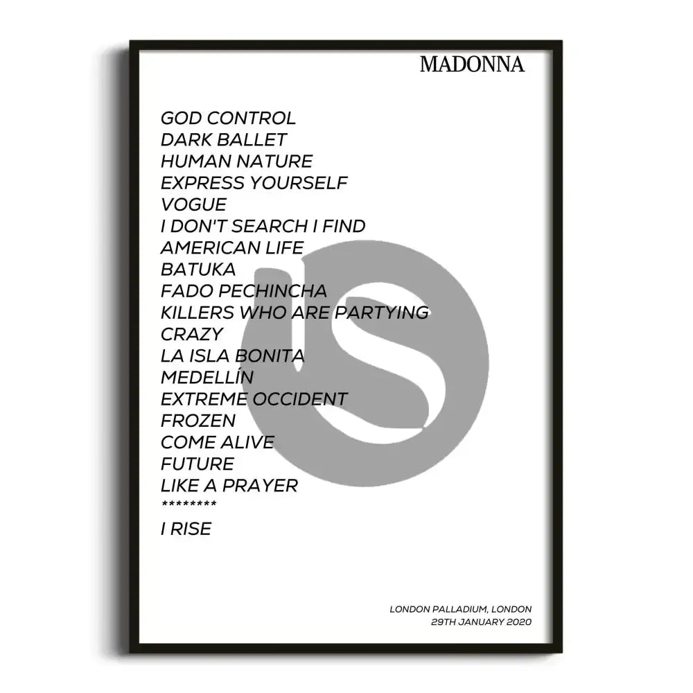 Madonna London 29th January 2020 - Gig Setlist - Setlist