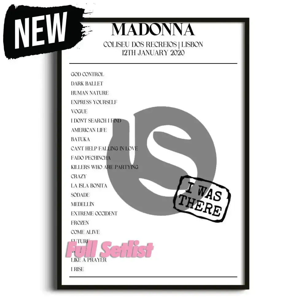 Madonna Madame X Tour Posters - Setlist