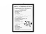 Manic Street Preachers Bournemouth December 1998 Replica Setlist - Setlist