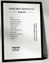 Margarita Witch Cult September 22, 2024 O2 Ritz Manchester Setlist Poster - Setlist