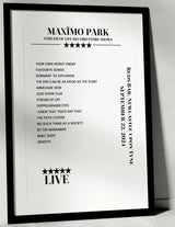 Maxïmo Park September 22, 2024 Reds Bar Newcastle upon Tyne Setlist Poster - Setlist