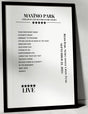 Maxïmo Park September 22, 2024 Reds Bar Newcastle upon Tyne Setlist Poster - Setlist