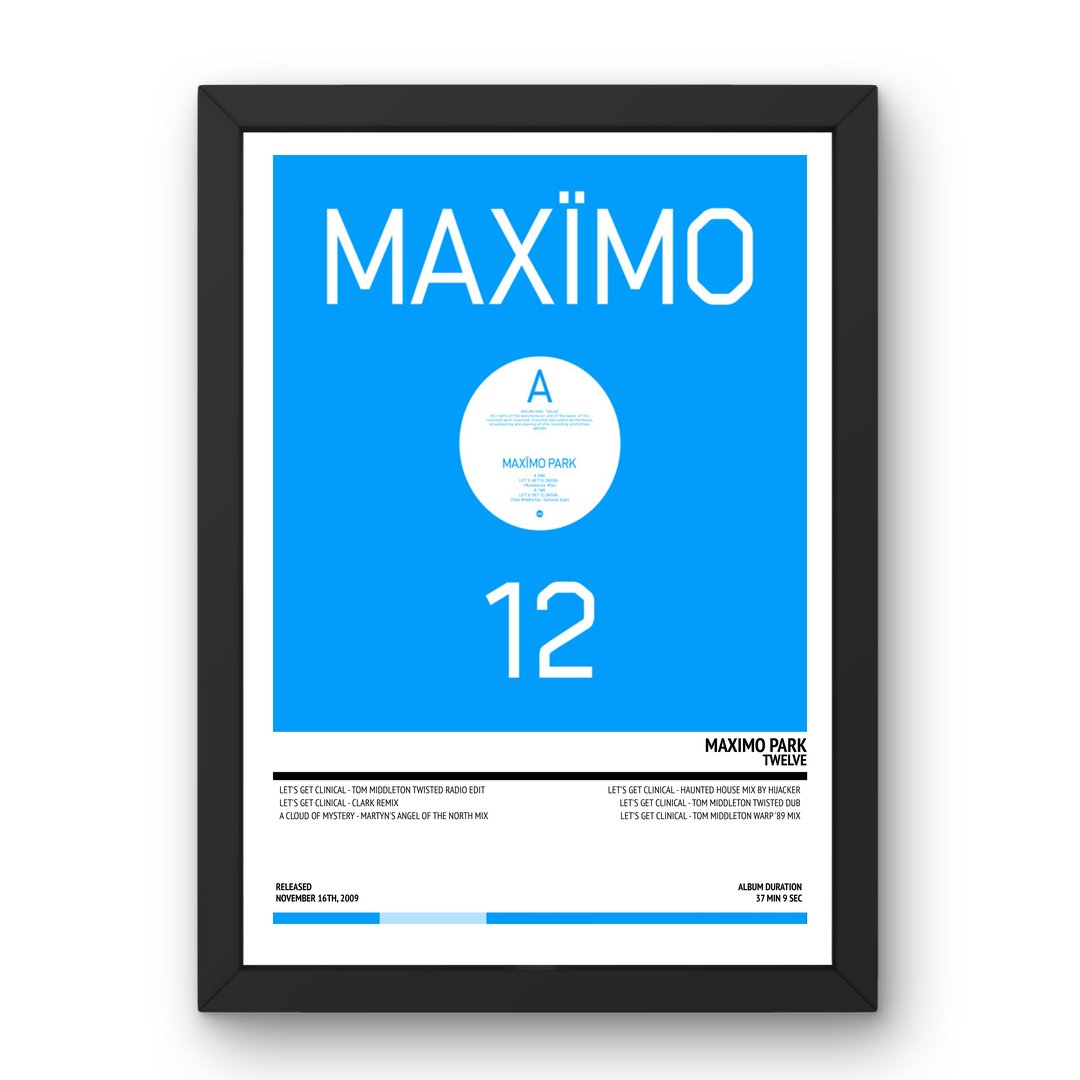 Maximo Park - Twelve (2009) Poster - Setlist