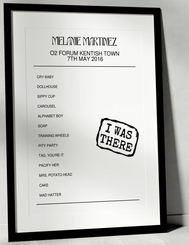 Melanie Martinez 7th May 2016 O2 Forum Kentish Town London I Was There - Setlist