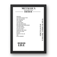 Metallica August 13, 2023 Stade Olympique Montreal Setlist Poster - Setlist