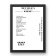 Metallica August 16, 2024 U.S. Bank Stadium Minneapolis Setlist Poster - Setlist