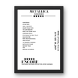 Metallica January 18, 2019 BOK Center Tulsa Setlist Poster - Setlist